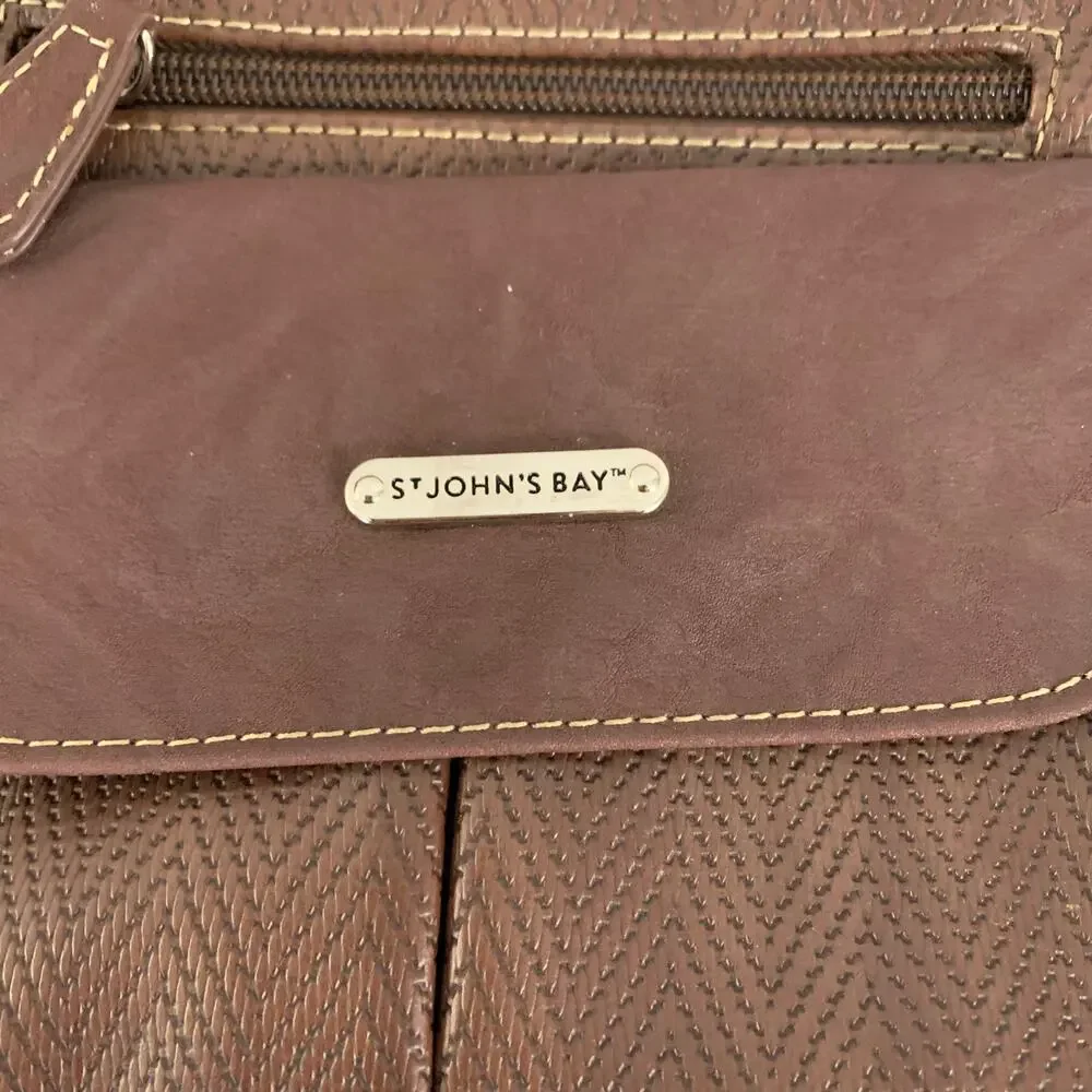St. John Zippy Crossbody Multi Sac Brown Handbag - Picture 3 of 6